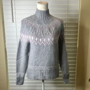 Nicole Miller Gray and Pink Sweater